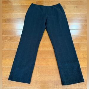Babette Black Textured Nylon & Elastane Elastic Waist Pants Sz. XL
